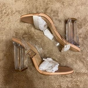 BRAND NEW ✨ Clear/Nude MissLola Heels